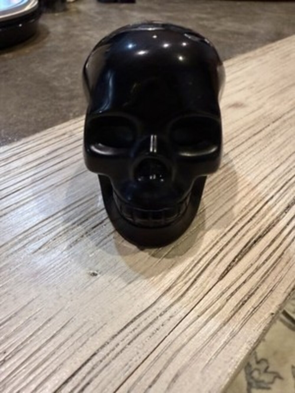 Black Onyx Carved Crystal Skull - 386g - Super Realistic, Crystal Healing